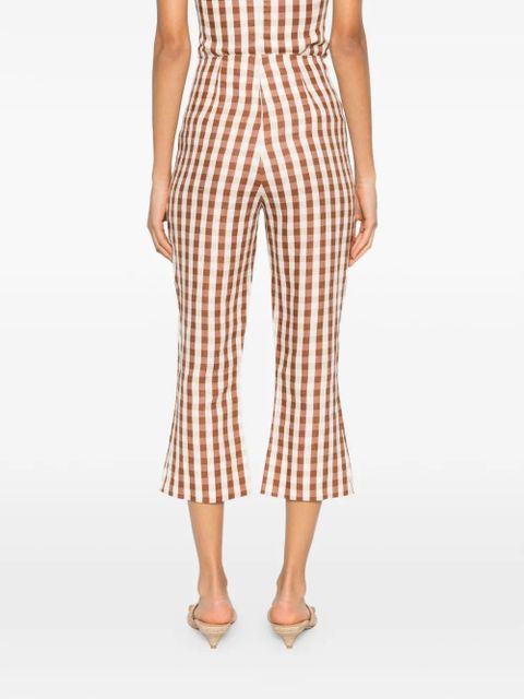 Faithfull the Brand Gingham pattern trousers - Brown