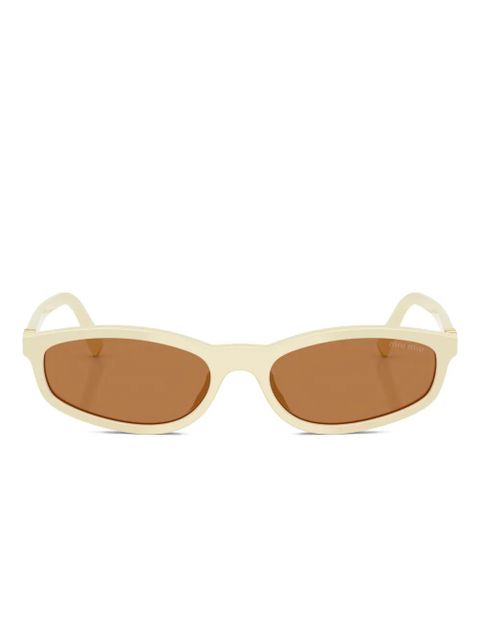 Miu Miu Eyewear oval-frame sunglasses - White - zdjęcie produktu nr 1