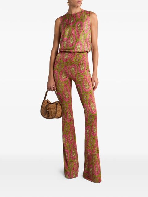 ETRO paisley foliage-motif trousers - Pink - zdjęcie produktu nr 2