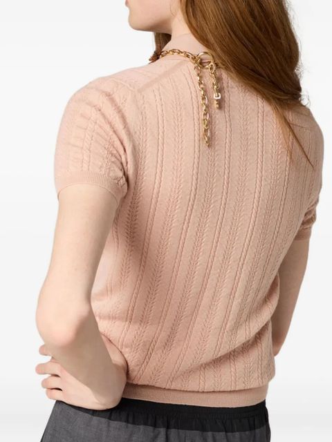 Miu Miu cashmere polo sweater - Pink