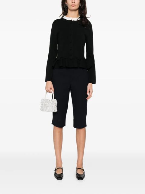 SANDRO ruffled detachable collar cardigan - Black - zdjęcie produktu nr 2