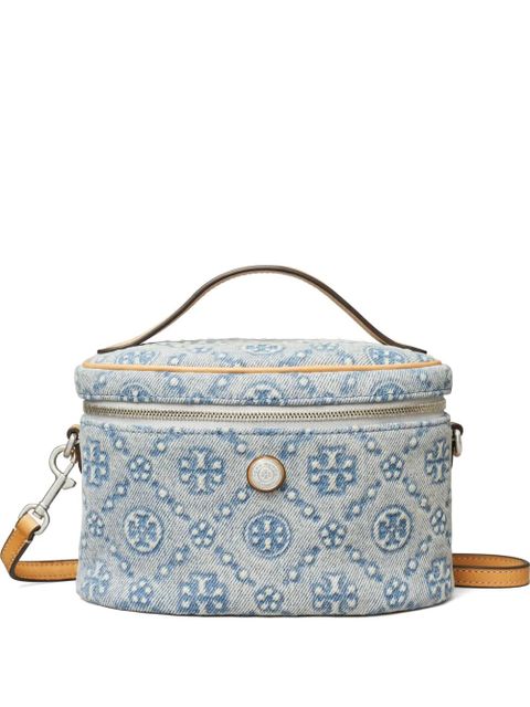 Tory Burch T monogram denim soft vanity case - Blue - zdjęcie produktu nr 1