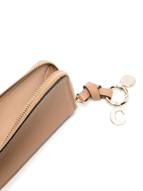 Chloé logo-charm leather cardholder - Neutrals