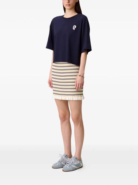 Claudie Pierlot logo-embroidered T-shirt - Blue