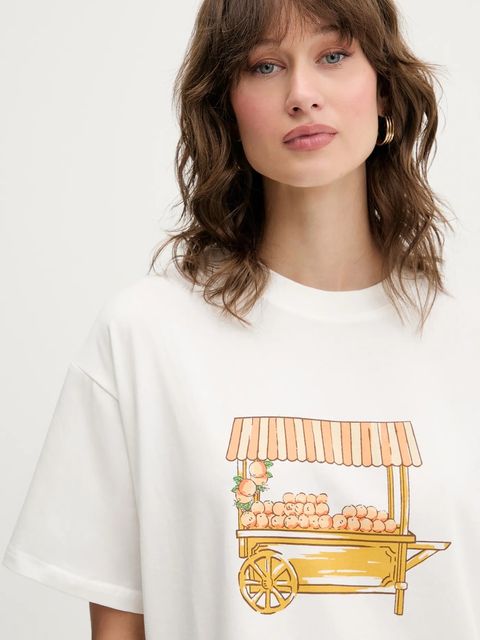 Never Fully Dressed t-shirt Cart damski kolor biały NFDTO1813