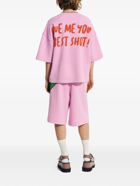 Essentiel Antwerp Peanuts™ Snoopy patch shorts - Pink