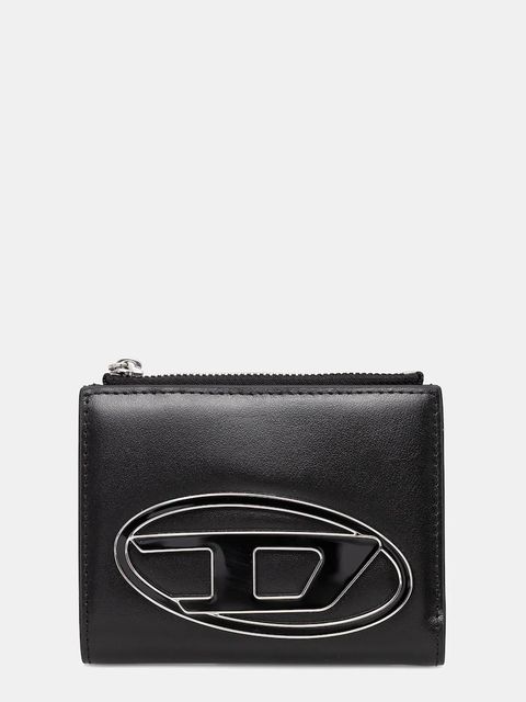 Diesel portfel skórzany 1DR 1DR BI-FOLD ZIP II damski kolor czarny X09888.PR818 - zdjęcie produktu nr 1
