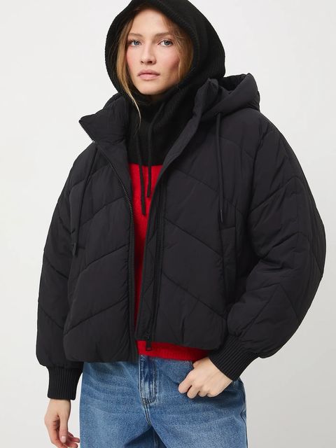 Medicine kurtka damska kolor czarny zimowa oversize - zdjęcie produktu nr 1