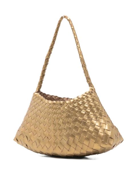DRAGON DIFFUSION Rosanna woven tote bag - Gold