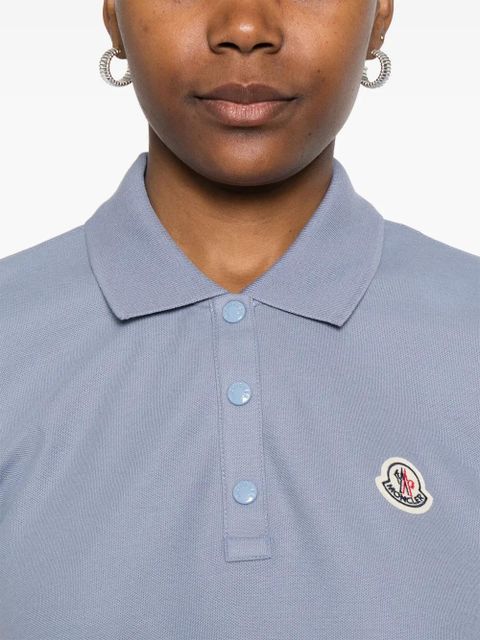 Moncler knitted polo shirt - Blue
