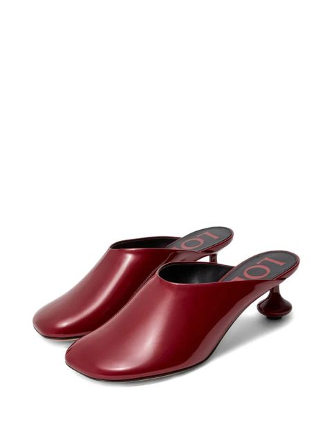 LOEWE Toy leather mules - Red
