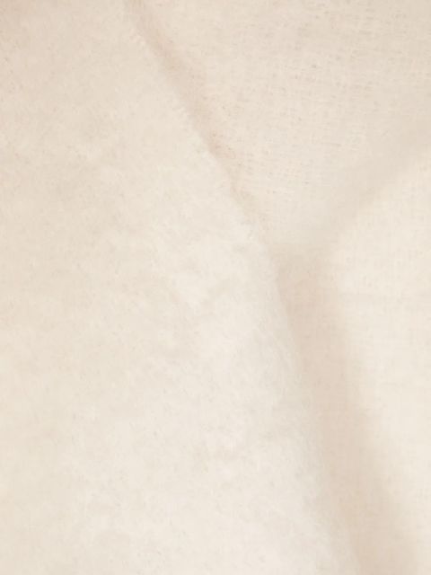 Jil Sander logo-patch chunky-knit scarf - White