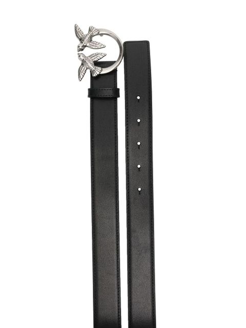 PINKO Love Berry logo-plaque leather belt - Black - zdjęcie produktu nr 2
