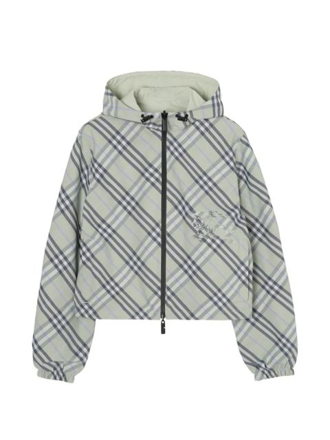 Burberry check reversible cropped jacket - Green - zdjęcie produktu nr 1