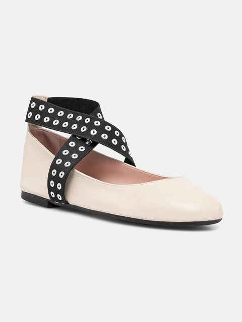 Pretty Ballerinas baleriny skórzane Nicole kolor beżowy 52562_002 - zdjęcie produktu nr 1