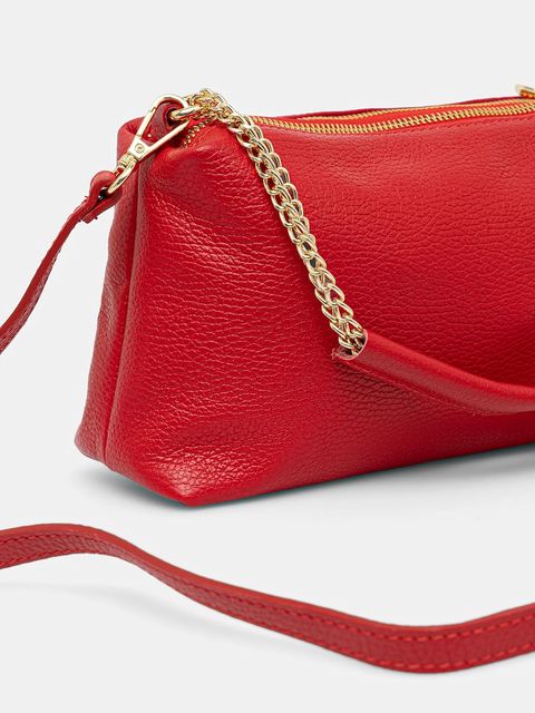 Answear.LAB torebka skórzana kolor czerwony