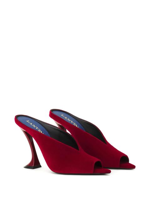 Lanvin Midnight Step sculpted-heel peep-toe mules - Red - zdjęcie produktu nr 2