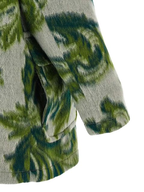 ETRO patterned toggle coat - Green