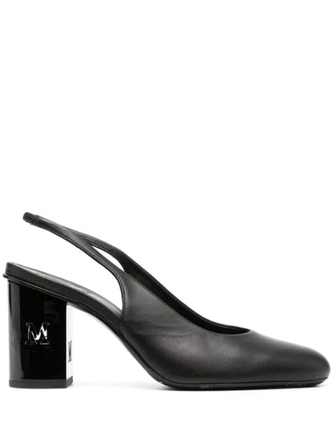 Max Mara 80mm slingback leather pumps - Black - zdjęcie produktu nr 1