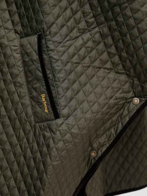 Barbour poncho OAKHAM kolor zielony przejściowa oversize LQU1857