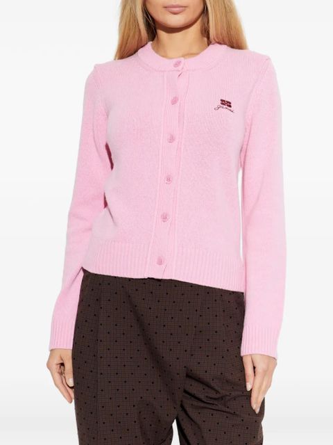 GANNI embroidered buttoned cardigan - Pink - zdjęcie produktu nr 2