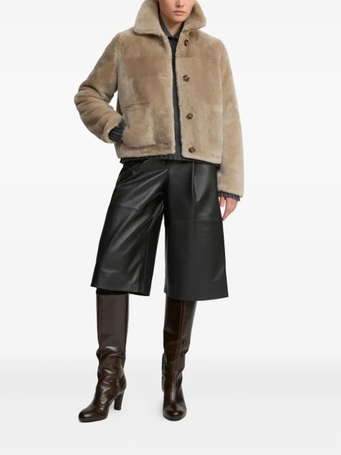 Yves Salomon short reversible jacket - Brown