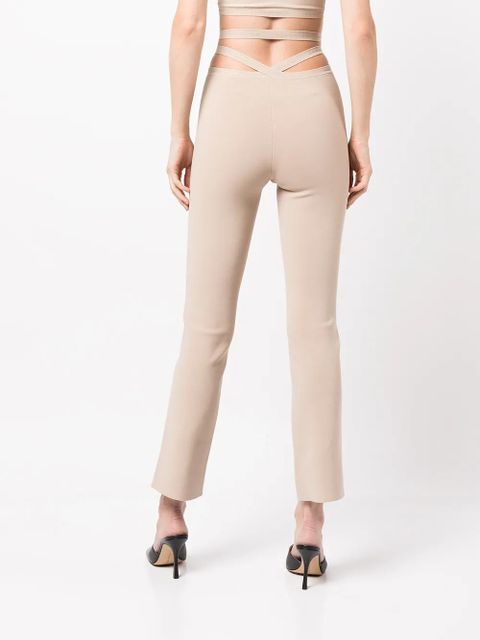 Alexander Wang criss-cross strap leggings - Neutrals