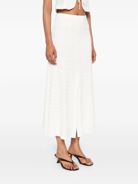 SANDRO button-front flared skirt - White - zdjęcie produktu nr 2