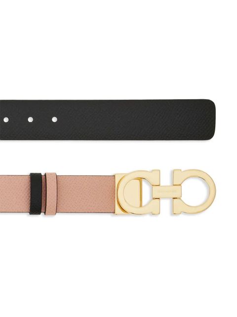 Ferragamo Gancini reversible leather belt - Pink