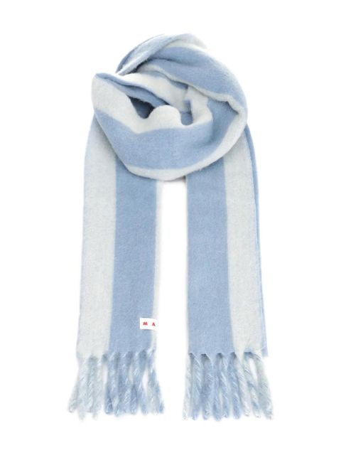 Marni striped knitted scarf - Blue - zdjęcie produktu nr 1