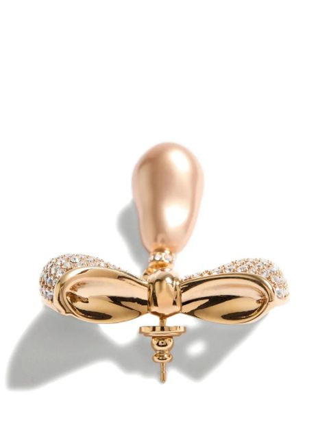 Valentino Garavani San Fin metal earrings with Swarovski® crystals and pearls - Gold