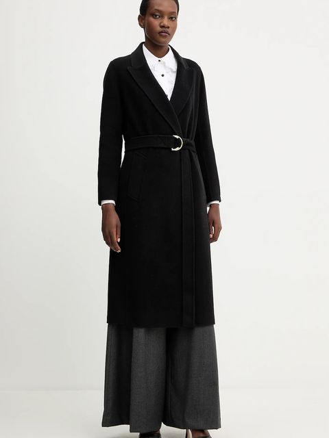 Marella płaszcz z wełną kolor czarny 2523016011200 - zdjęcie produktu nr 1