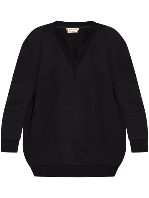Marni V-neck sweater dress - Black - zdjęcie produktu nr 1