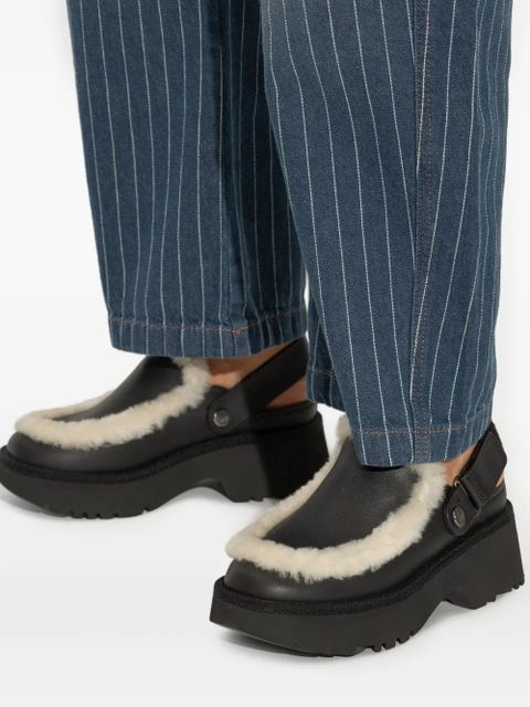 UGG 51mm Esmee fur trim mules - Black