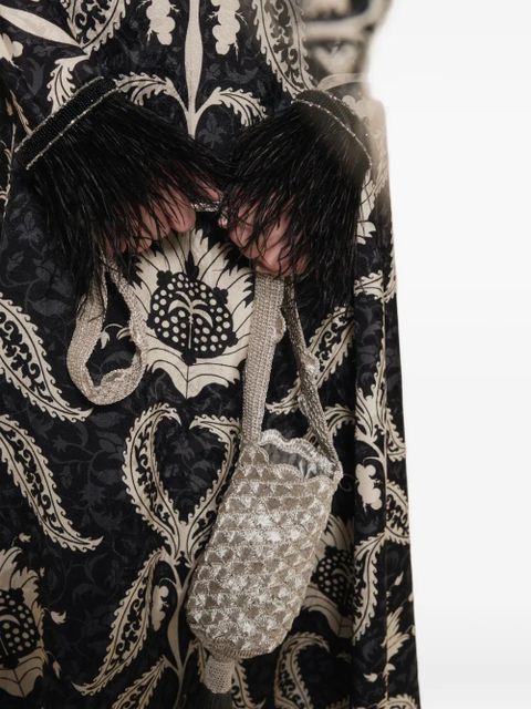 Johanna Ortiz Fates Bouquet tassel mini bag - Silver