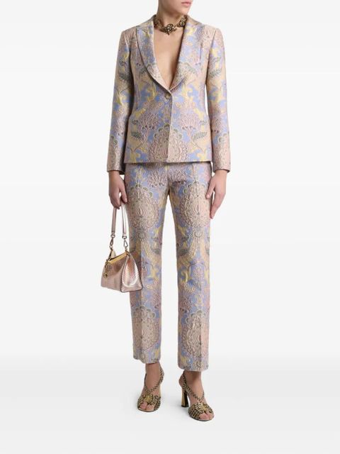 ETRO floral-jacquard blazer - Blue