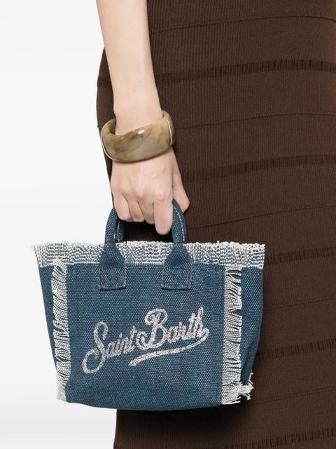 MC2 Saint Barth mini Vanity fringed tote bag - Blue - zdjęcie produktu nr 2