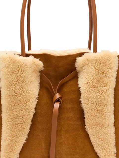 Gabriela Hearst Marija shearling drawstring tote bag - Brown - zdjęcie produktu nr 2