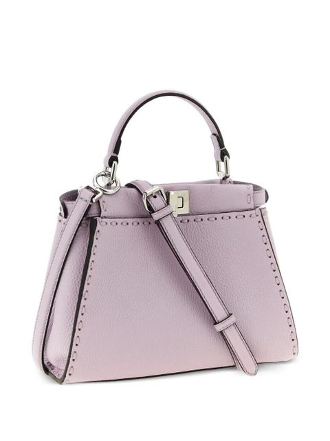 FENDI mini Peekaboo Selleria topstitching tote bag - Purple