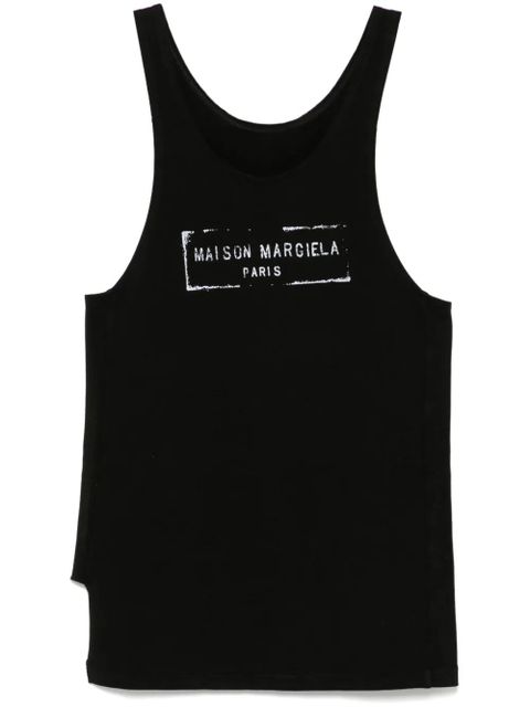 Maison Margiela printed tank top - Black - zdjęcie produktu nr 1