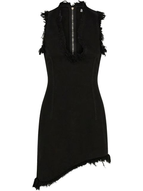 Ferragamo frayed-brim mini dress - Black - zdjęcie produktu nr 1
