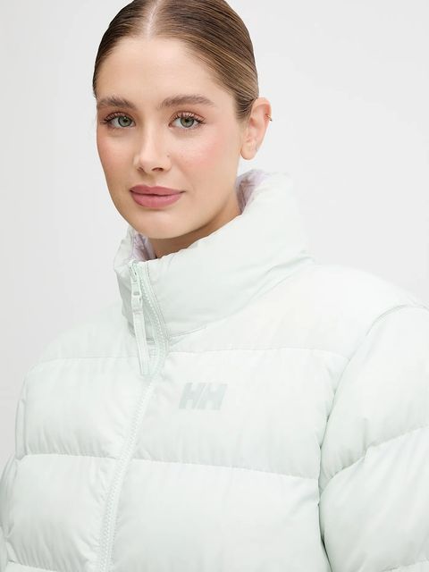 Helly Hansen kurtka dwustronna YU 23 REVERSIBLE PUFFER damska kolor zielony zimowa oversize 54061 - zdjęcie produktu nr 2