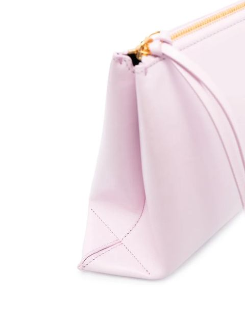 Jil Sander logo-embossed clutch bag - Purple