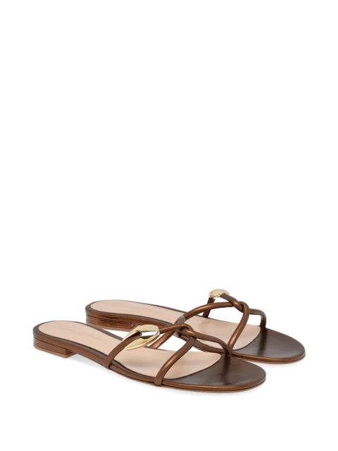 Gianvito Rossi Jungle Mamba twisted leather sandals - Brown - zdjęcie produktu nr 2