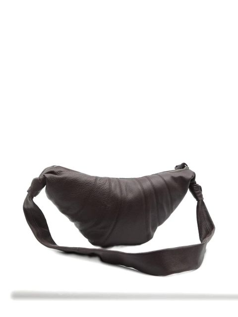 LEMAIRE medium stitched grained croissant bag - Brown
