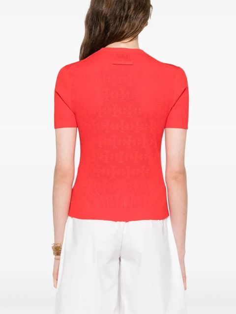 Tory Burch monogram short sleeve T-shirt - Red