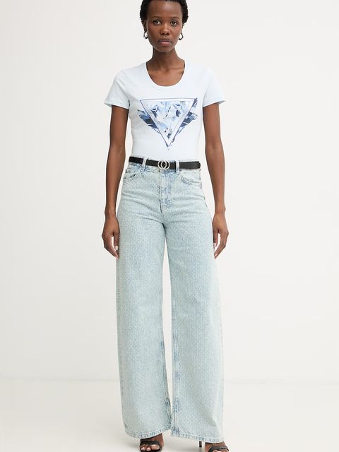 Guess T-shirt damski bawełniany z elastanem - zdjęcie produktu nr 1