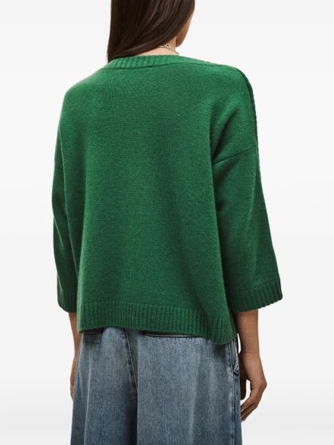 Ba&Sh Classy buttoned-sleeve jumper - Green
