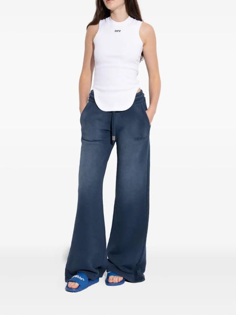 Off-White logo-embossed slides - Blue