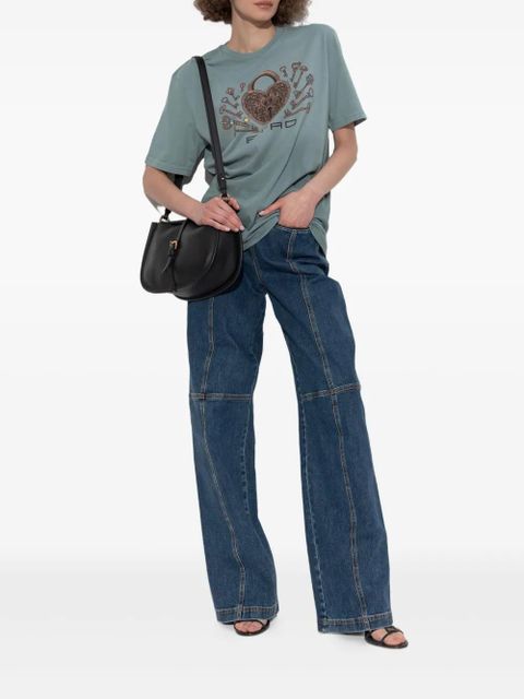 ETRO Pegaso-motif panelled jeans - Blue - zdjęcie produktu nr 2